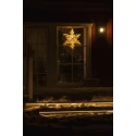 Konstsmide LED Dekoleuchte SCHNEEFLOCKE, 200 LED, 3,6W, 2000-2200K, 237,3lm, IP44, dimmbar, weiß, Lichtfarbe bernstein