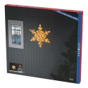 Konstsmide LED Dekoleuchte SCHNEEFLOCKE, 200 LED, 3,6W, 2000-2200K, 237,3lm, IP44, dimmbar, weiß, Lichtfarbe bernstein
