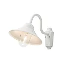 Außen-Wandleuchte VEGA, E27 max. 60W, Weiß, Aluminium / Klarglas