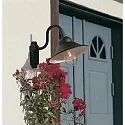 Konstsmide Outdoor wall luminaire VEGA, E27 max. 60W, black aluminium / clear glass