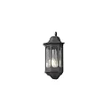 Wandleuchte PALLAS, E27 max. 100W, Schwarz, Aluminium / Rauch-Acrylglas