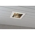 Konstsmide Recessed ceiling luminaire, IP23, E27 max.75W, white / aluminium