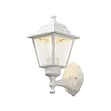Konstsmide Wall luminaire, 1-flame UP, SMALL, IP23, E27 max. 60W, E27 max. 60W, white aluminium / clear glass
