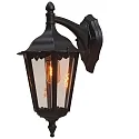 Außen-Wandleuchte FIRENZE DOWN, E27 max. 100W, Schwarz, Aluminium / Klarglas