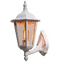 Außen-Wandleuchte FIRENZE UP, E27 max. 100W, Weiß, Aluminium / Klarglas