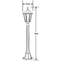 Path luminaire FIRENZE, E27 max. 100W, black aluminium / clear glass