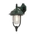 Konstsmide Außen-Wandleuchte PARMA DOWN, E27 max. 75W, Grün, Aluminium / Acrylglas klar