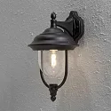 Outdoor wall luminaire PARMA DOWN, E27 max. 75W, black aluminium / clear acrylic glass