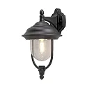 Konstsmide Außen-Wandleuchte PARMA DOWN, E27 max. 75W, Schwarz, Aluminium / Acrylglas klar