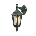 Außen-Wandleuchte FIRENZE DOWN, E27 max. 60W, Grün, Aluminium / Klarglas
