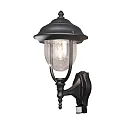 Außen-Wandleuchte PARMA mit Bewegungsmelder, E27 max. 75W, Schwarz, Aluminium / Acrylglas klar