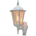Außen-Wandleuchte FIRENZE mit Bewegungsmelder, E27 max. 100W, Weiß, Aluminium / Klarglas