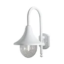 Outdoor wall luminaire BARI, E27 max. 75W, white aluminium / clear acrylic glass