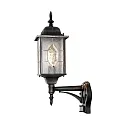Konstsmide Außen-Wandleuchte MILANO mit Bewegungsmelder, E27 max. 75W, Schwarz/Silber, Alu / Acrylglas in Bleikristalloptik