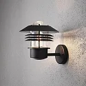 Außen-Wandleuchte MODENA UP MEDIUM, E27 max. 60W, Schwarz, Aluminium / Klarglas