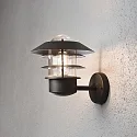Außen-Wandleuchte MODENA UP SMALL, E27 max. 60W, Schwarz, Aluminium / Klarglas