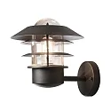 Konstsmide Outdoor wall luminaire MODENA UP SMALL, E27 max. 60W, black aluminium / clear glass