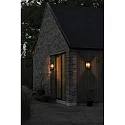 Konstsmide outdoor wall luminaire CARPI E27 IP44, brass, black dimmable