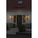 Konstsmide outdoor wall luminaire CARPI E27 IP44, brass dimmable