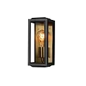 outdoor wall luminaire CARPI E27 IP44, brass, black dimmable
