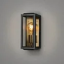 outdoor wall luminaire CARPI E27 IP44, brass, black dimmable