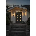 outdoor wall luminaire CARPI E27 IP44, brass, black dimmable