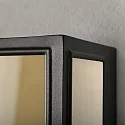 Wandleuchte CARPI LARGE, E27, IP44, Glas klar, schwarz