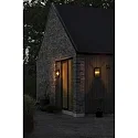 Wandleuchte CARPI LARGE, E27, IP44, Glas klar, schwarz