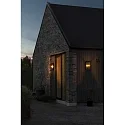Wandleuchte CARPI LARGE, E27, IP44, Glas klar, schwarz