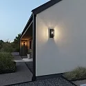 Konstsmide LED Aussenwandleuchte TRANI, E27, IP44, mit Dämmerungssensor, schwarz/Glas klar