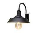 Außenwandleuchte TRAPANI, IP44, E27 ST64, Stahl / Stallglas klar, schwarz