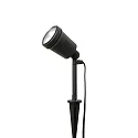 Konstsmide Outdoor LED Wand- und Erdspieß-Spot AMALFI, 12V, 1-flammig, 4W 3500K 280lm, inkl. Trafo, abnehmbarer Erdspieß, schwarz