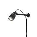 Konstsmide Outdoor LED Wand- und Erdspieß-Spot AMALFI, 12V, 1-flammig, 1W 3500K 70lm, inkl. Trafo, abnehmbarer Erdspieß, schwarz