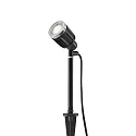 Konstsmide Outdoor LED Wand- und Erdspieß-Spot AMALFI, 12V, 1-flammig, 1W 3500K 70lm, inkl. Trafo, abnehmbarer Erdspieß, schwarz