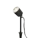 Konstsmide Outdoor HighPower LED Erdspieß-Spot AMALFI, 12V, 1-flammig, 4W 3500K 280lm 46°, inkl. Trafo, abnehmbarer Erdspieß, schwarz