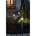 Konstsmide 3er-Set Erdpieß-Stableuchte AMALFI, Höhe 35cm, 12V, 3x G4 max. 15W, Edelstahl 304 / Kunststoff / Acrylglas
