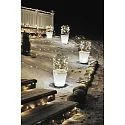 Konstsmide LED beleuchteter Pflanzentopf ASSISI, IP44, 12V, 2.4W 3000K 30lm, mit 600cm Kabel, Kunststoff, weiß, Ø 28cm / H 28cm