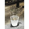 Konstsmide LED beleuchteter Pflanzentopf ASSISI, IP44, 12V, 2.4W 3000K 30lm, mit 600cm Kabel, Kunststoff, weiß, Ø 28cm / H 28cm
