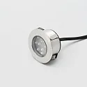 Konstsmide Mini LED Einbau-Bodenspots 3er-Set, I44, 12V, je 0.72W 3000K 12lm, Edelstahl 304 / Klarglas
