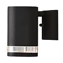 Außen-Wandstrahler MODENA, mit Reflektor für indirekten Lichtanteil, GU10 max. 35W, schwarz, Aluminium / Acrylglas klar