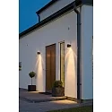 Konstsmide Außen-Wandstrahler MODENA, mit Reflektor für indirekten Lichtanteil, GU10 max. 35W, schwarz, Aluminium / Acrylglas klar