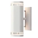 Außen-Wandstrahler MODENA UP/DOWN SINGLE, 2x GU10 max. 35W, Weiß, Aluminium / Acrylglas klar