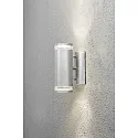 Außen-Wandstrahler MODENA UP/DOWN SINGLE, 2x GU10 max. 35W, Stahl galvanisiert / Acrylglas klar