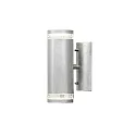 Outdoor wall spot MODENA UP/DOWN SINGLE, 2x GU10 max. 35W, galvanised steel / clear acrylic glass