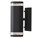 Außen-Wandstrahler MODENA UP/DOWN SINGLE, 2x GU10 max. 35W, schwarz, Aluminium / Acrylglas klar