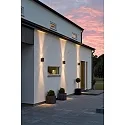 Konstsmide Außen-Wandstrahler MODENA UP/DOWN SINGLE, 2x GU10 max. 35W, schwarz, Aluminium / Acrylglas klar