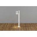 Wegeleuchte MODENA mit Pfahl, GU10 max. 35W, Weiß, Aluminium / Acrylglas klar