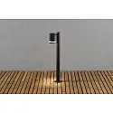 Wegeleuchte MODENA mit Pfahl, GU10 max. 35W, schwarz, Aluminium / Acrylglas klar