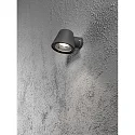 Outdoor wall luminaire TRIESTE, GU10 max. 35W, black aluminium / clear acrylic glass