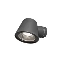 Konstsmide Outdoor wall luminaire TRIESTE, GU10 max. 35W, black aluminium / clear acrylic glass